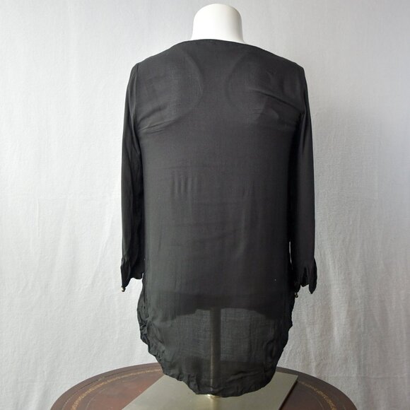 Maurices Sequin Blouse Black and Red Size M - Picture 4 of 6